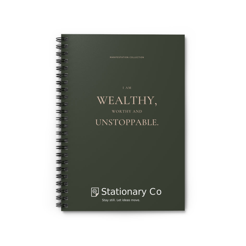 Wealthy, Worthy & Unstoppable Spiral Manifestation Journal