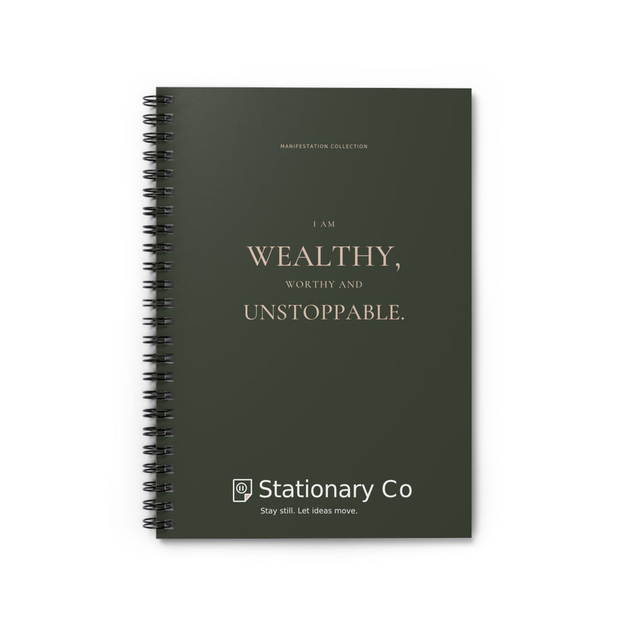 Wealthy, Worthy & Unstoppable Spiral Manifestation Journal