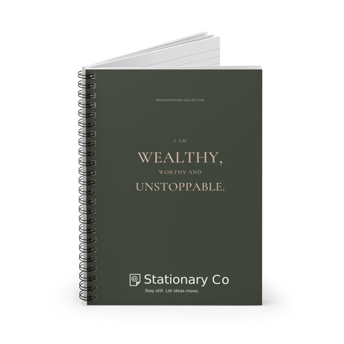 Wealthy, Worthy & Unstoppable Spiral Manifestation Journal